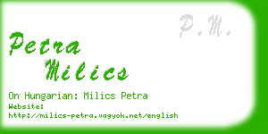 petra milics business card